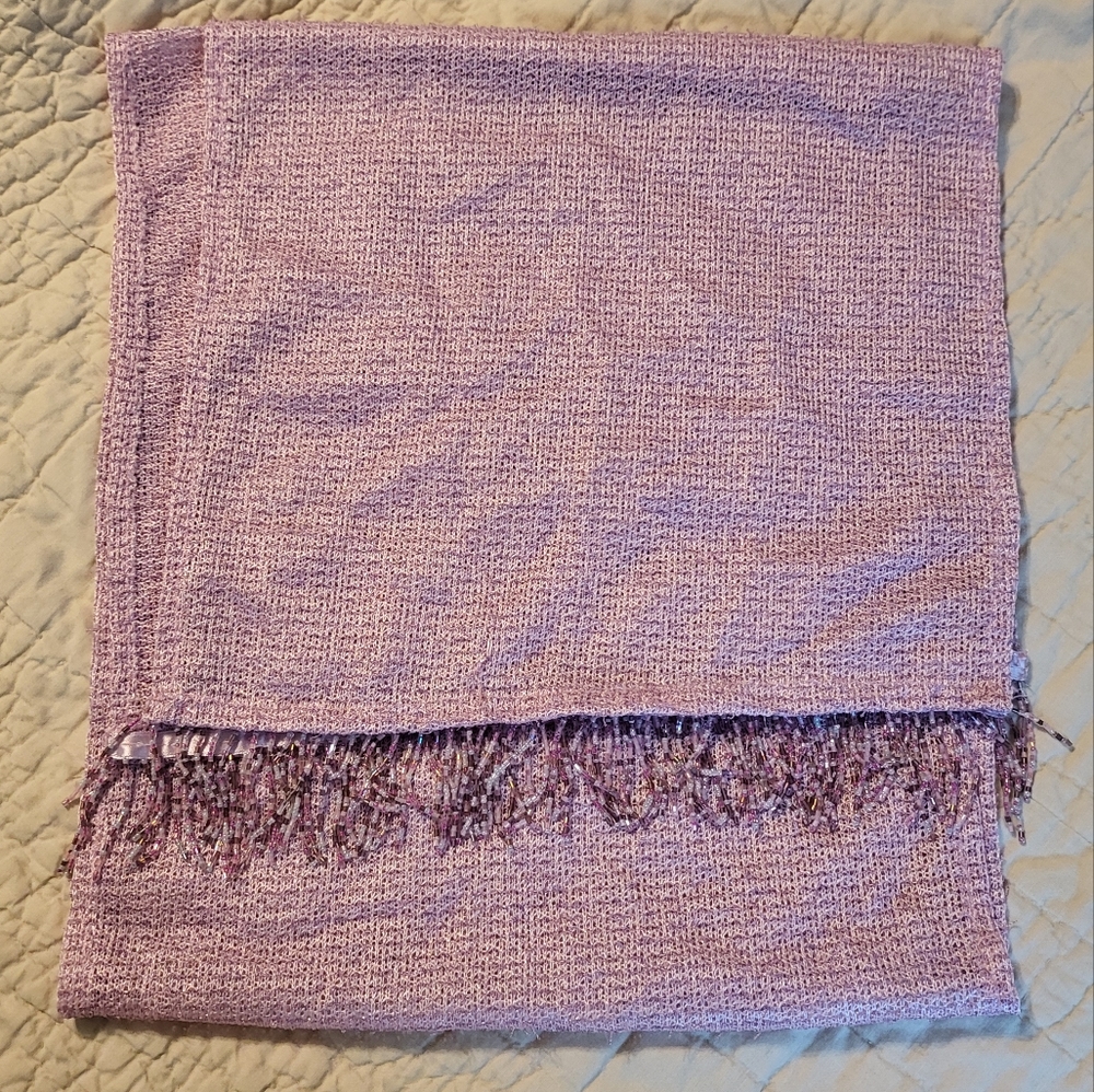 Scarf with Bead Fringe